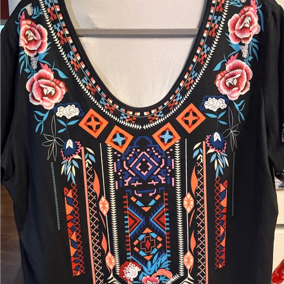 Black embellished short sleeve blouse - Picture 1 of 3